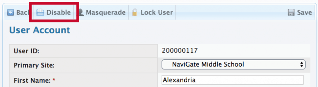 NaviGate Prepared - Disable User Accounts