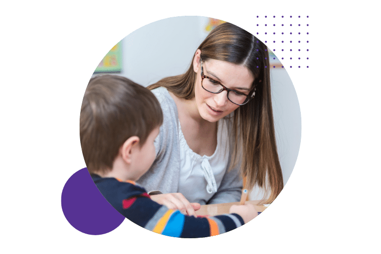 Teacher working with student Pennsylvania