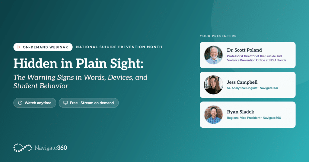 Hidden in Plain Sight: The Warning Signs in Words, Devices, and Student Behavior